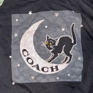 COACH black Halloween cat limited edition hoodie